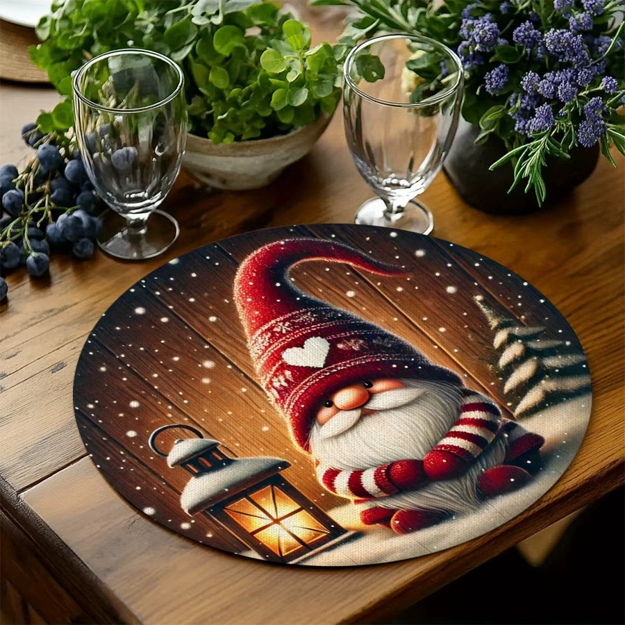 VIKAMA 4-teiliges Weihnachts-Elfen-Tischset für Feiertags-Tischdekoration und Familienfeiern - Bild 3