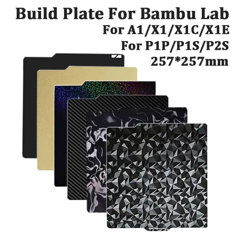 Bambu Lab PEI-Bauplatte für P1S, P1P, X1C und A1, texturiert und doppelseitig, Schwarz - Bild 3
