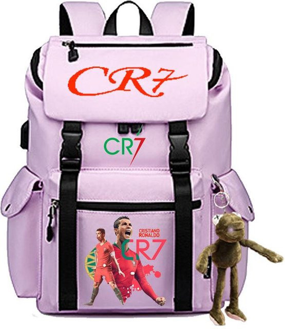3-teiliges Schulrucksack-Set in Pink aus Oxford-Stoff mit großem Fassungsvermögen inklusive Federmäppchen und Schultergurt - Bild 1