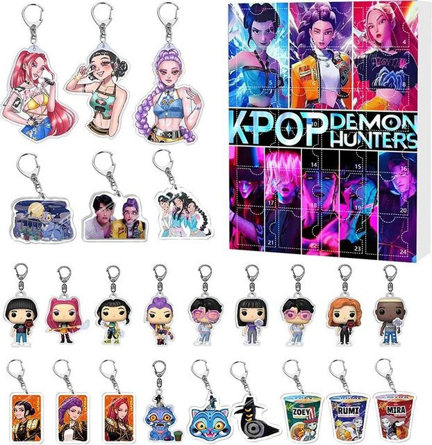 Discover Intime KPOP Dämonenjäger Adventskalender, Schlüsselanhänger, Anime, ab 6 Jahren - Bild 1