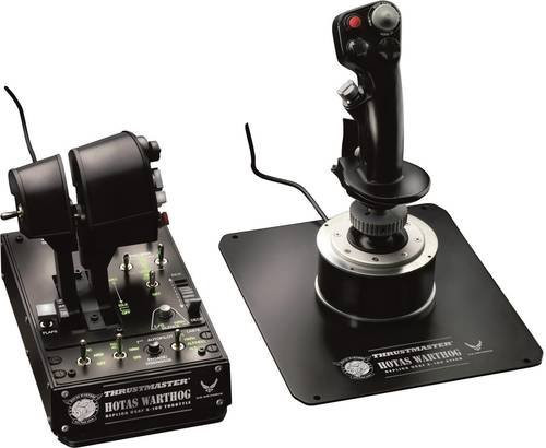Thrustmaster HOTAS Warthog Flugsimulator-Joystick und Gasregler für PC in Schwarz - Bild 1