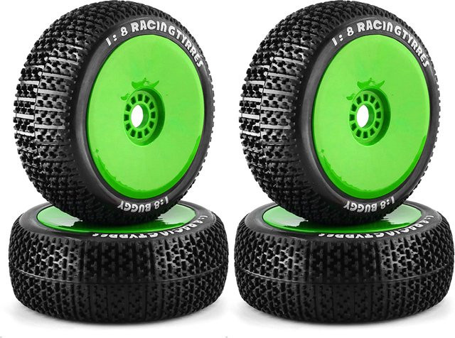 AJRC Off Road Buggy Reifen Rad, 4-teiliges Set, 116mm, 17mm Hex Naben - Bild 1