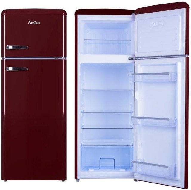 Amica KGC 15631 R Kühl-Gefrier-Kombination in Rot, H x B x T: 164 x 55 x 55 cm - Bild 1