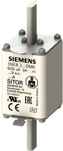 Siemens 3NE82210MK Sicherungseinsatz, 3er-Set, Größe 1, 100A, 690V, Weiß - Bild 1