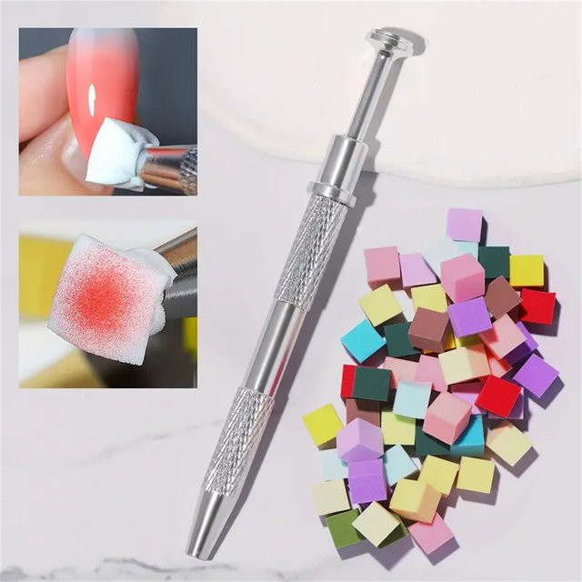 LINMANDA Nagelzubehör-Set für Ombre-Nägel, mit Pinzette, Silber - Bild 1