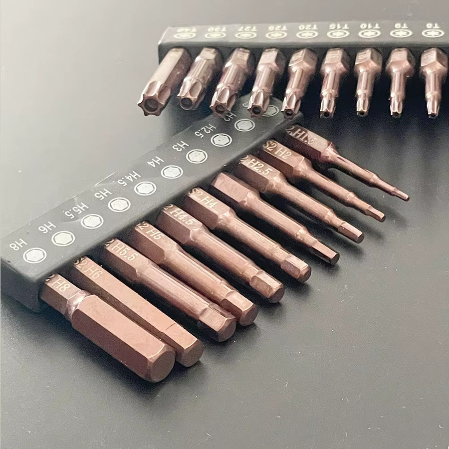 Binoax Schraubendreher-Bits-Set aus S2-legiertem Stahl mit Phillips, Schlitz und Torx, Länge: 50 mm - Bild 2