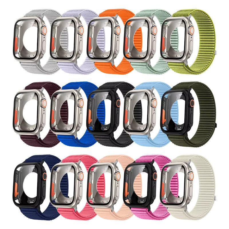 CAOWTAN Uhrenarmband mit Hülle, Nylon, Bunt, Unisex - Bild 3