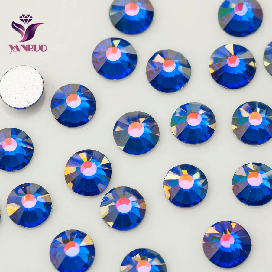 YANRUO Bunte AB-Kristalle als Flatback-Strasssteine aus Glas für Nagelkunst und Dekoration, Multicolour - Bild 2