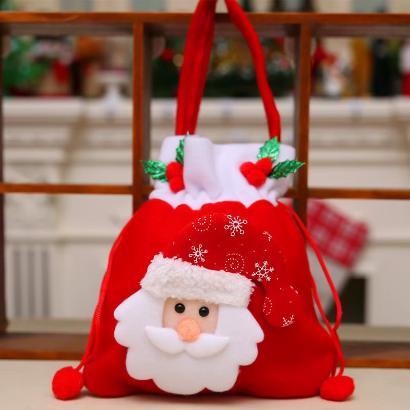 Weihnachtsgeschenktüten-Set mit Weihnachtsmann-Motiv in Rot zur Dekoration und Aufbewahrung von Süßigkeiten - Bild 6