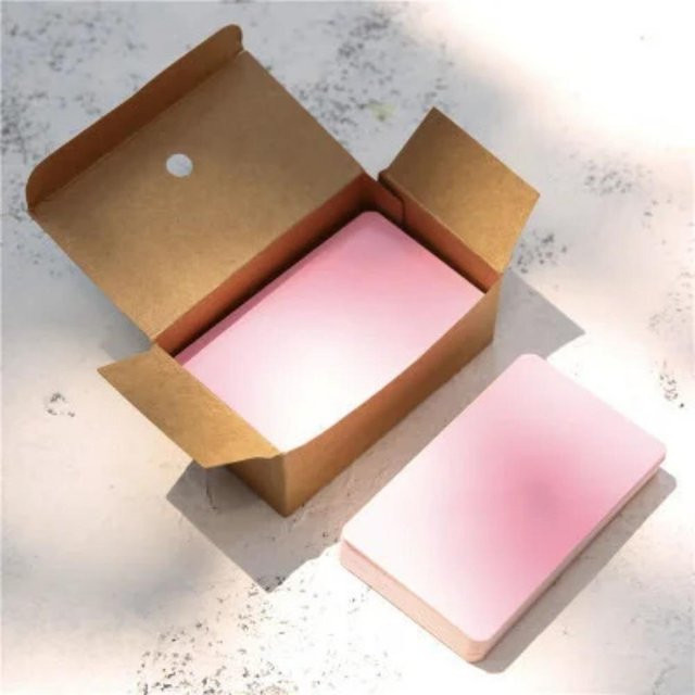 100 Stück Yangg Retro Blank Kraft Papier Karten, doppelseitige Postkarten und Grußkarten für DIY Einladungen in Rosa - Bild 1