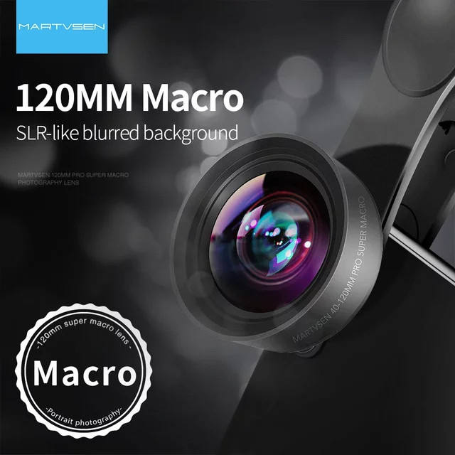 MARTVSEN High Definition Makroobjektiv 10-20X für Smartphones und iPhone sowie Samsung in Schwarz für Nahaufnahmen von Blumen und Insekten - Bild 1