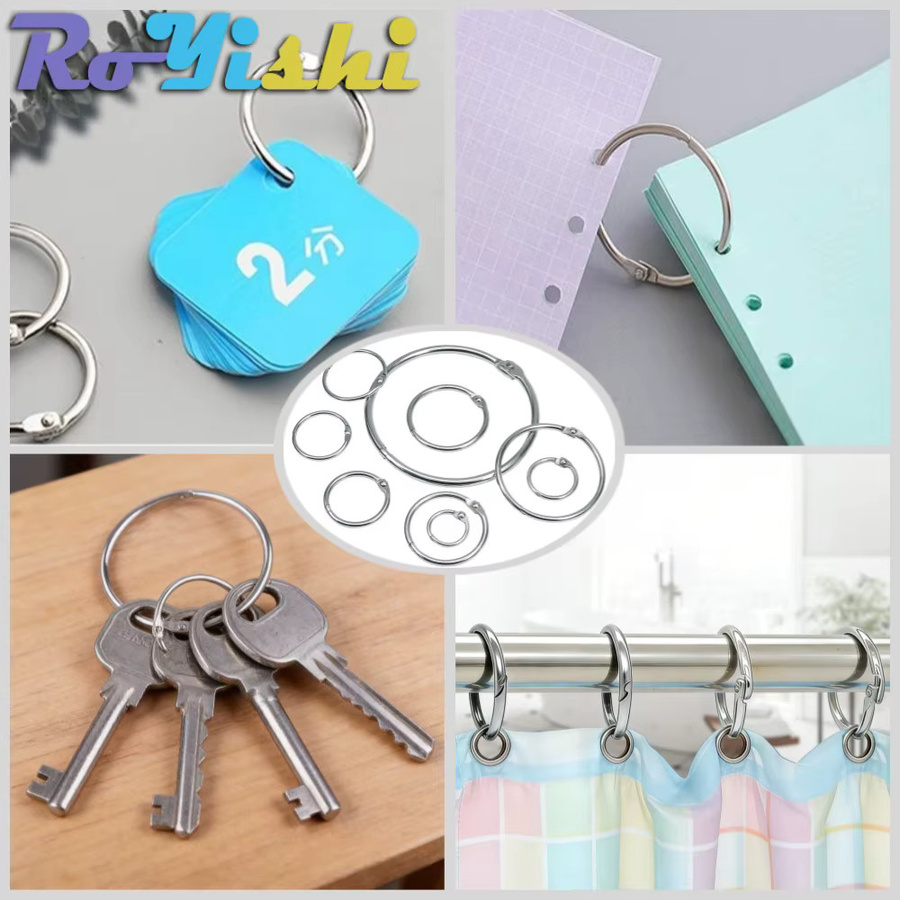 RoYishi Metall-Binderinge in Silber für Loseblatt-Bücher, Scrapbooks und Bastelarbeiten - Bild 4