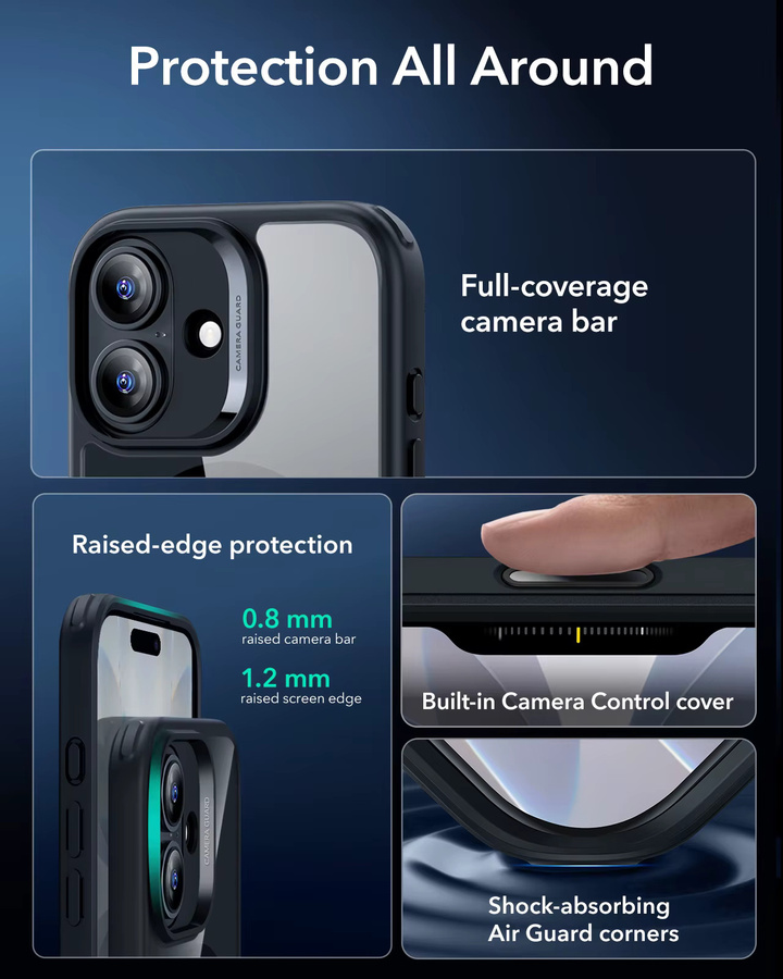 ESR Magnetische Handyhülle mit Kamerasteuerung für iPhone 17, 17 Pro und 17 Pro Max in Schwarz oder Weiß mit militärischem Schutzgrad - Bild 3