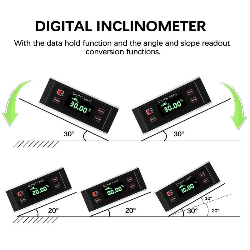 Kkmoon Digitaler Winkelmesser Schwarz, Tragbarer Hochpräziser Winkelsucher mit IP54 Wasserschutz und Staubschutz - Bild 2
