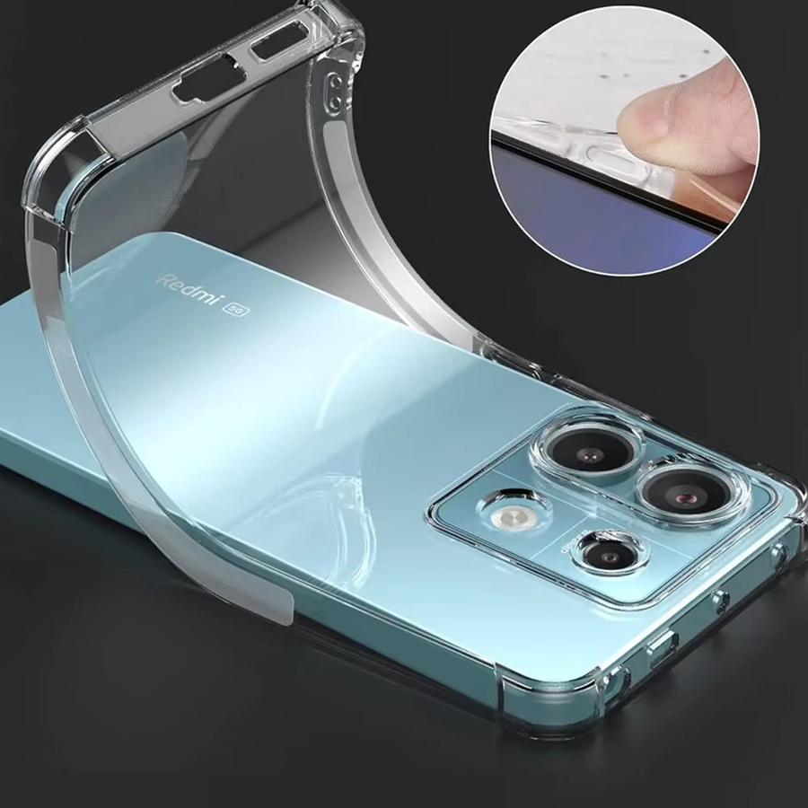 Transparente Anti-Drop Silikon Schutzhülle für Xiaomi Redmi Note 14 13 12 11 10 9 Pro Plus 5G - Bild 3