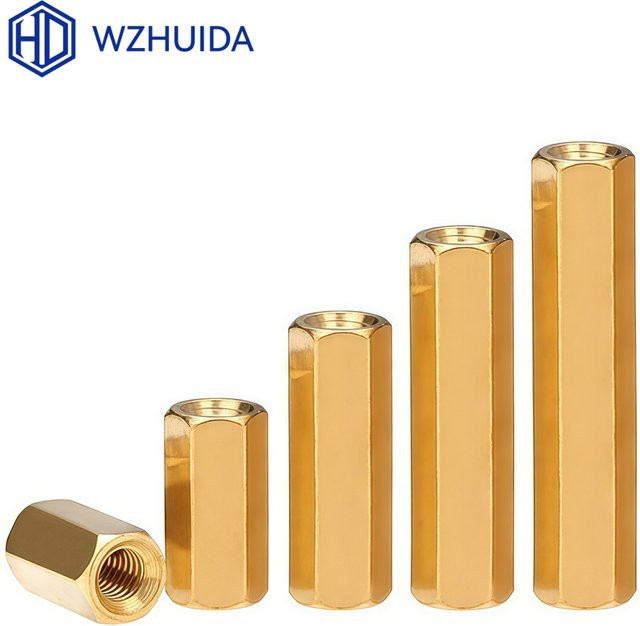 WZHUIDA Messing Doppel Pass Hex Standoff Säule Mutter Hohl für PCB Motherboard Montage in Gold und Messing - Bild 1