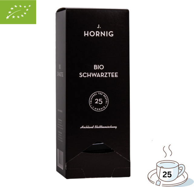 J. Hornig Schwarztee, Teebeutel, 25 Stück, 62,5 g - Bild 1