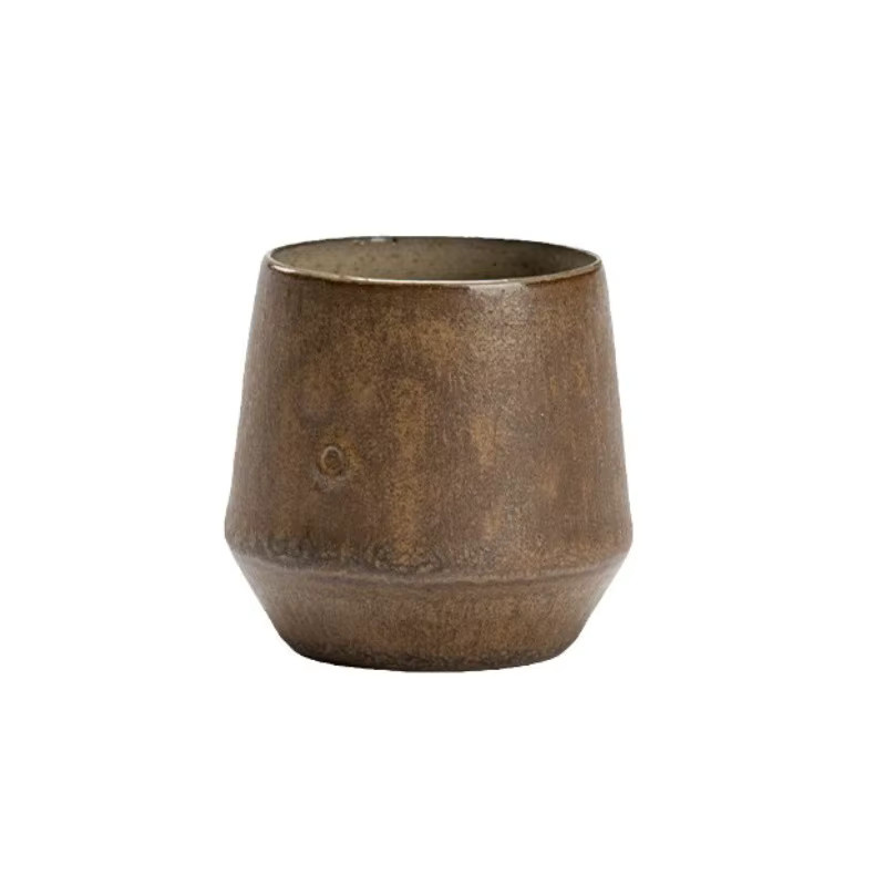 PDQ Keramiktasse im japanischen Stil, braun, grobe Keramik für Tee - Bild 2