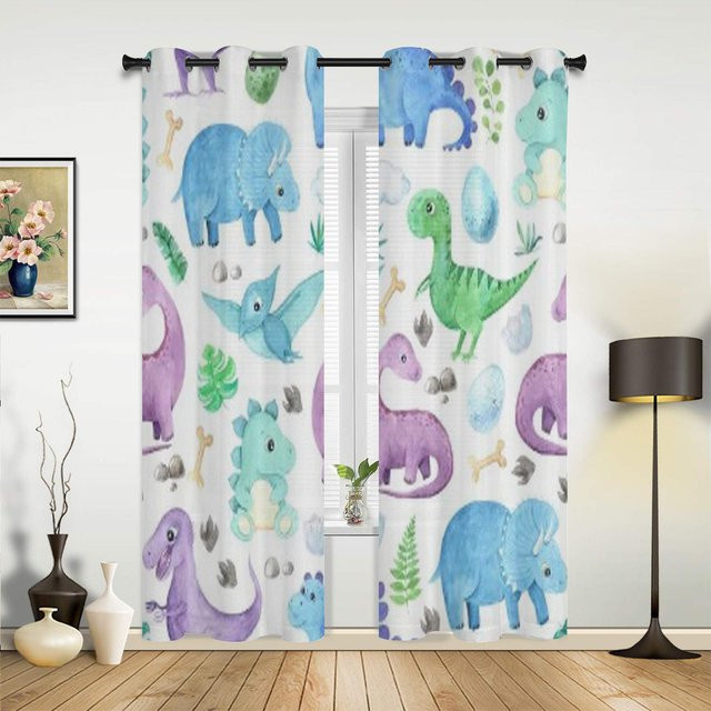 Super Six Fenstervorhang mit floralem Frühlingsblumen-Design, grau, B: 135 cm, H: 60 cm - Bild 1