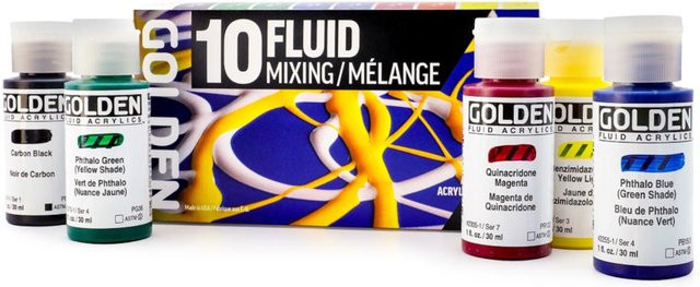 Golden Fluid Acrylfarbe Mischset Multicolor - Bild 1
