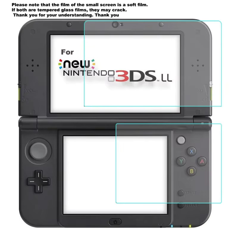 2er-Set gehärtetes Glas Displayschutz für Nintendo New 3DS XL/LL, transparent - Bild 2