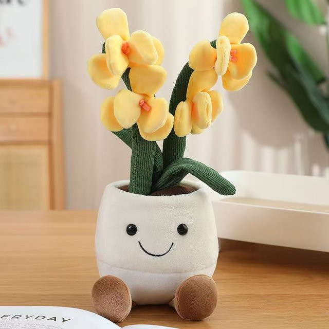 Yiran Health & Beauty Blumentopf Figur, Plüschtier, 35cm, ab 3 Jahre - Bild 1