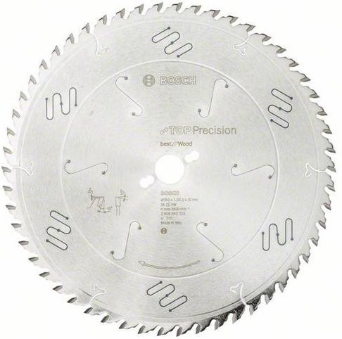 Bosch Top Precision Hartmetall Kreissägeblatt für Holz, Farbe: Silber, Durchmesser: 350 mm, Bohrung: 30 mm, Dicke: 3,5 mm, 54 Zähne - Bild 1