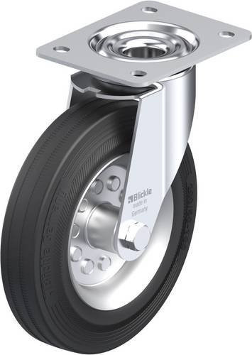 Blickle LE-VE 200R Lenkrolle in Schwarz mit Stahlgehäuse, Rad-Durchmesser: 200 mm, Tragfähigkeit: 205 kg - Bild 1