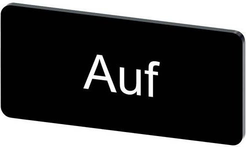 Siemens Bezeichnungsschild 3SU1900-0AC16-0AD0 aus Kunststoff in Schwarz und Weiß, 10 Stück - Bild 1