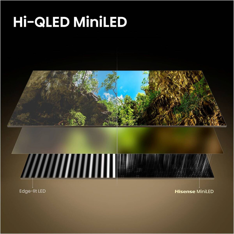 Hisense 65U7SE Mini-LED Smart-TV in Schwarz mit 4K Ultra HD, 164 cm (65 Zoll), 144 Hz und Sprachsteuerung - Bild 3