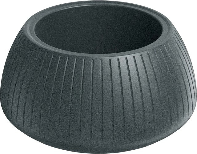 Prosperplast Blumentopf Coro Bowl modern gerippt in Graphit, Durchmesser: 20 cm, Höhe: 40 cm - Bild 1