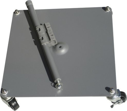 Floracord PEDDY SHIELD Paravent Fußplatte rollbar aus Metall, silberfarben, Länge: 35 cm - Bild 2