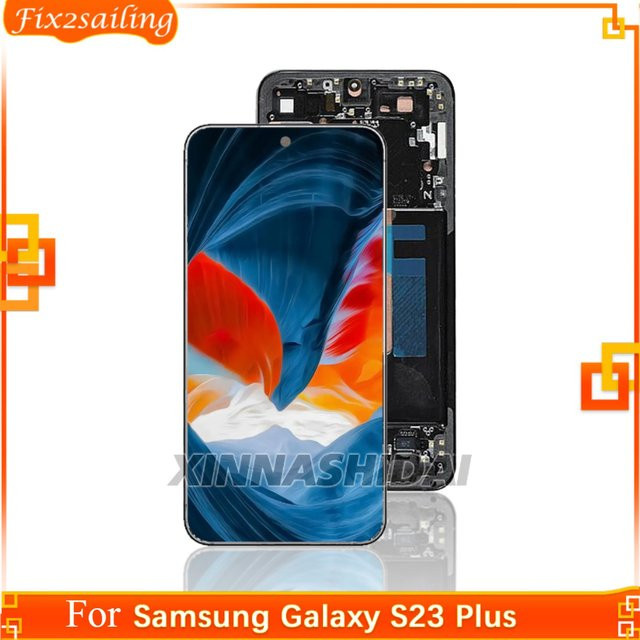 OLED LCD-Display mit Touchscreen-Digitizer-Baugruppe für Samsung Galaxy S23 Plus S916 S916B S916U in Schwarz - Bild 1