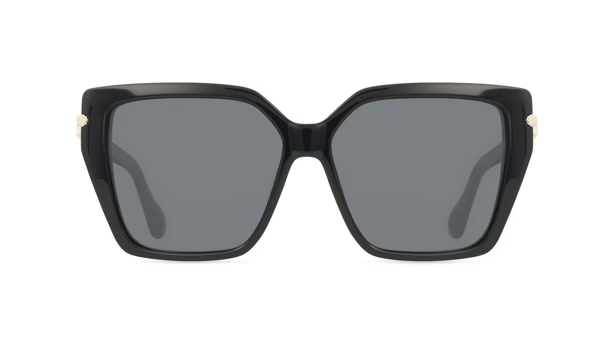 Ferragamo SF1106S Sonnenbrille Damen, Vollrand, Eckig, Acetat, schwarz, grau - Bild 1