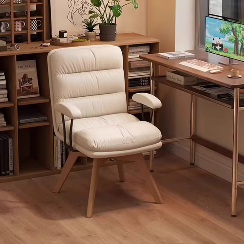 DUTRIEUX Executive Bürostuhl in Weiß mit Armlehnen und Kunstleder-Polsterung für Home-Office und Wohnzimmer - Bild 2