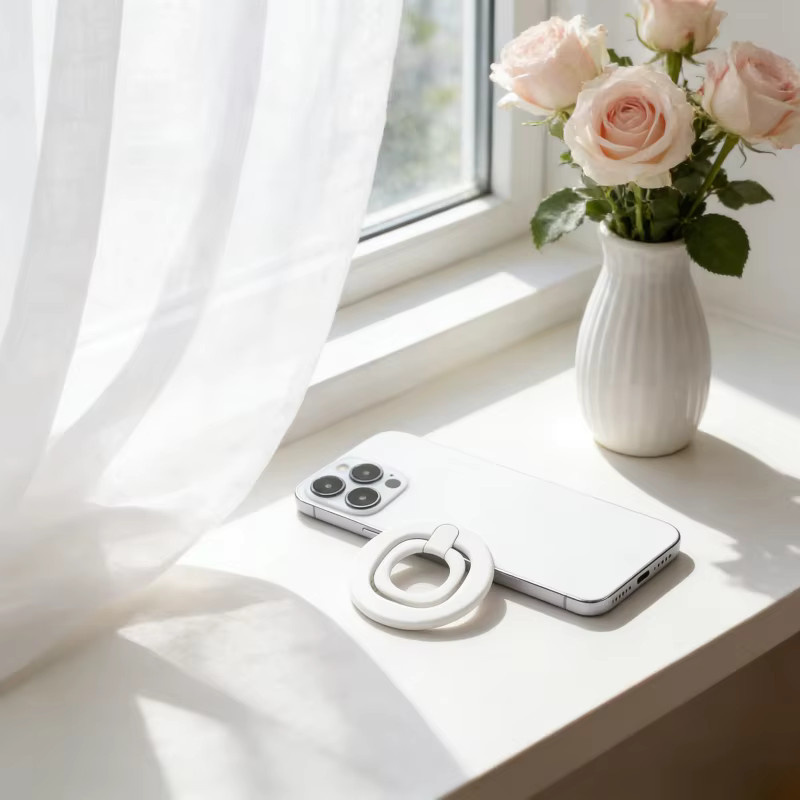 WSSHE Magnetischer Ring-Handyhalter und Tischständer in Grün oder Weiß - Bild 2