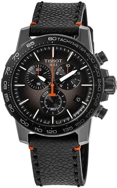 Tissot Chronograph, Quarz, Edelstahl, Schwarz, Herrenuhr - Bild 1