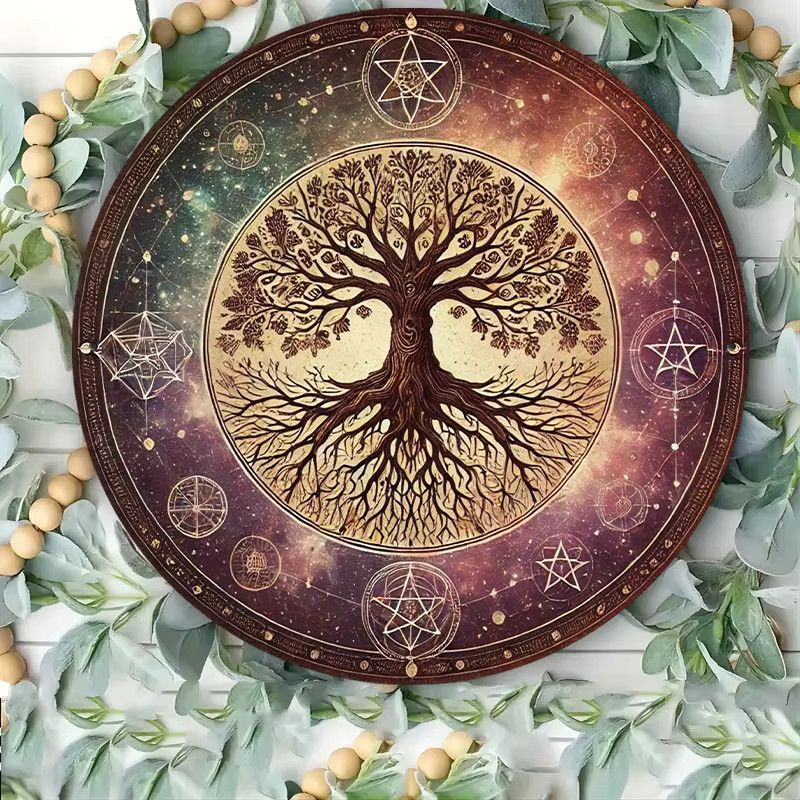 Potdemiel Metallwandkunst Baum des Lebens im Vintage-Design, Wanddekoration für Zuhause und Büro, Breite: 20,3 cm, Höhe: 20,3 cm - Bild 3
