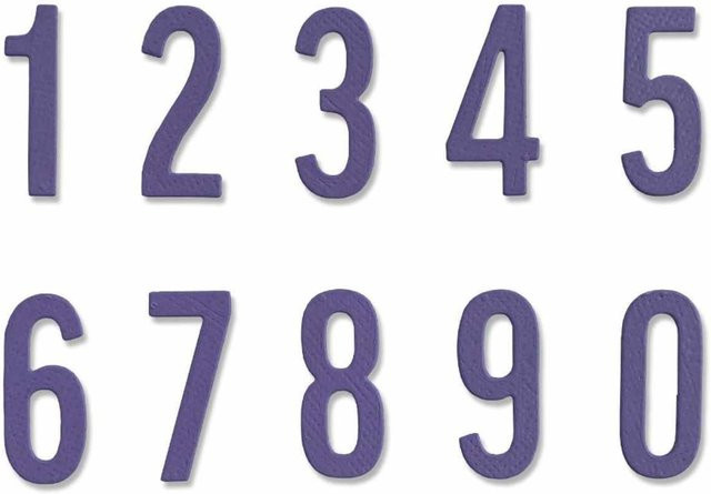 Sizzix Thinlits Die Set Bold Numbers von Alison Williams - Bild 1
