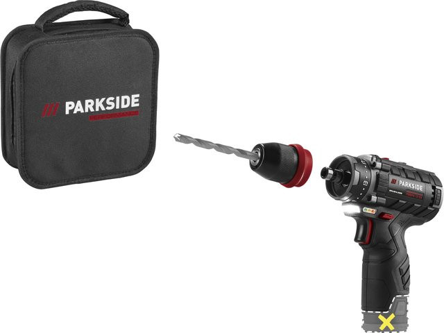 Parkside Performance Akku-Bohrschrauber PBSPA 12 E4 12 V ohne Akku und Ladegerät - Bild 1