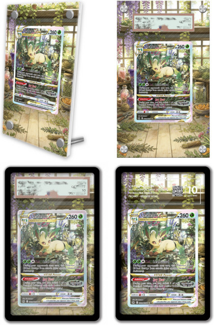 Keeppley Pokémon Leafeon, Acryl-Schutzhülle, Schlüsselanhänger, Kunststoff, Grün - Bild 1