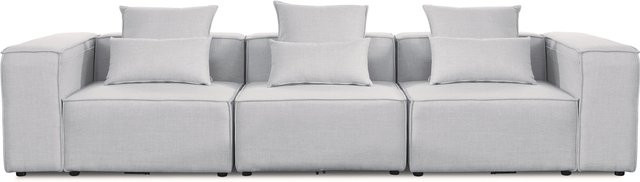 Home Deluxe Modulares Sofa VERONA in U-Form, Hellgrau, B/T/H: 230,0 x 230,0 x 80,0 cm - Bild 1