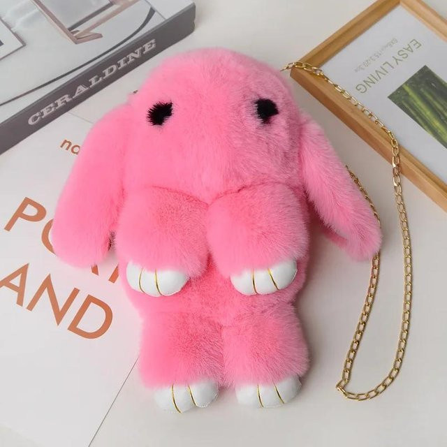 Bai Fen Bai Toys Plüschkaninchen-Einzelschultertasche, pink, ab 7 Jahren - Bild 1