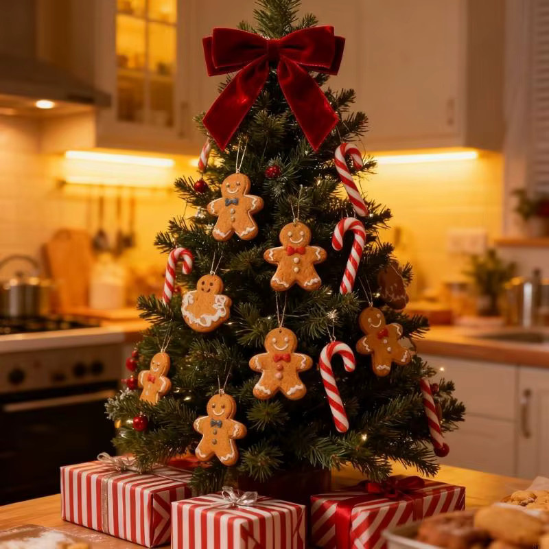 YAS Samt-Schleifen-Ornament in Braun als Weihnachts-Hängeanhänger für deine Feiertagsdekoration - Bild 3