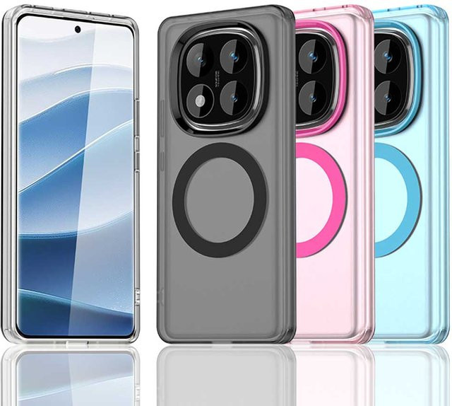 Magnetische kabellose Schutzhülle für Xiaomi Redmi Note 14 Pro und Redmi Note 14 4G 5G in transparenten Candy-Farben - Bild 1