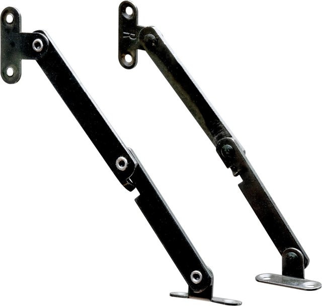 Hettich Mini-Klappenhalter Schwarz Matt B/T/H: 9,0 x 3,0 x 10,6 cm - Bild 1