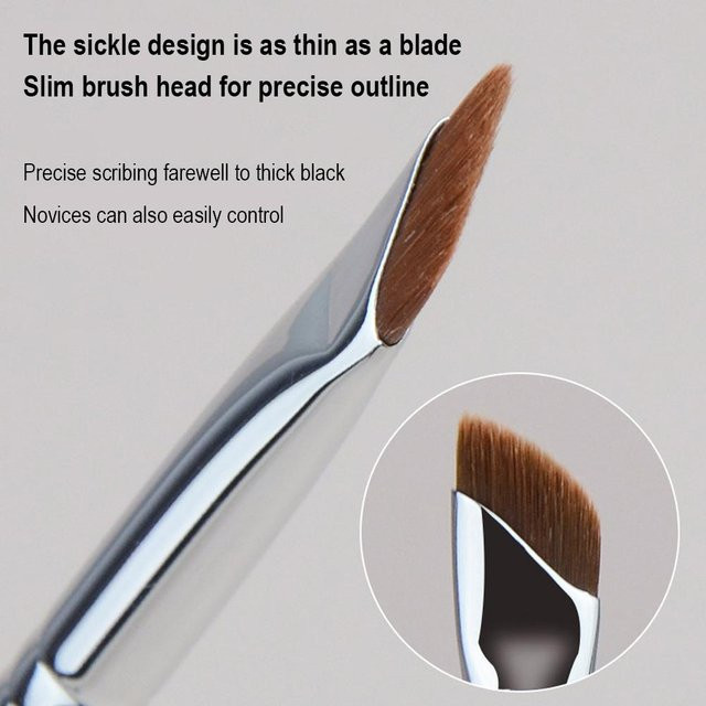 jaysuing Blade-Eyeliner-Pinsel, ultradünn, abgewinkelt, Unisex - Bild 1
