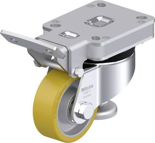 Blickle Heberolle HRLK-ALTH 80K in Silber und Gelb mit 80 mm Rad-Durchmesser und 180 kg Tragfähigkeit - Bild 1