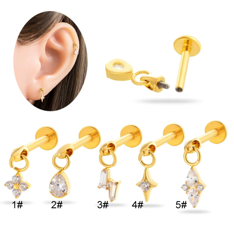 Mling Ohrstecker Titan, Bicolor, Zirkonia, Damen - Bild 2