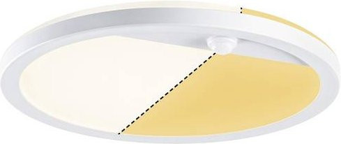 Paulmann Lamina LED-Outdoor-Deckenleuchte rund in Weiß mit PIR- und Dämmerungssensor, 14W, 2200K Warmweiß - Bild 1